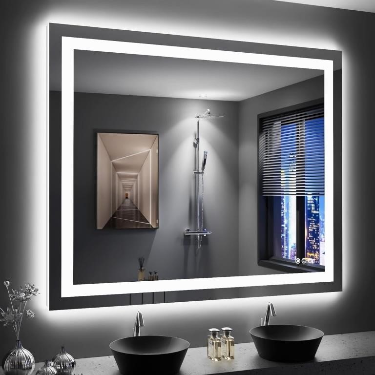 48"X40" LED Bathroom Mirror with Lights