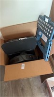 Box lot of robotic floor cleaner and other items