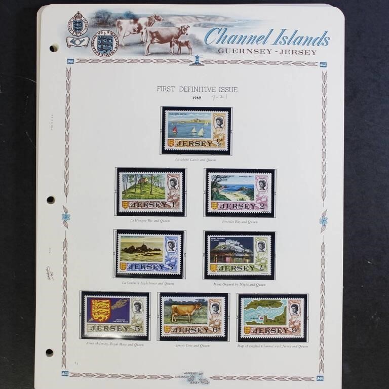 Jersey Stamps 1969-1976 Mint NH collection on Whit