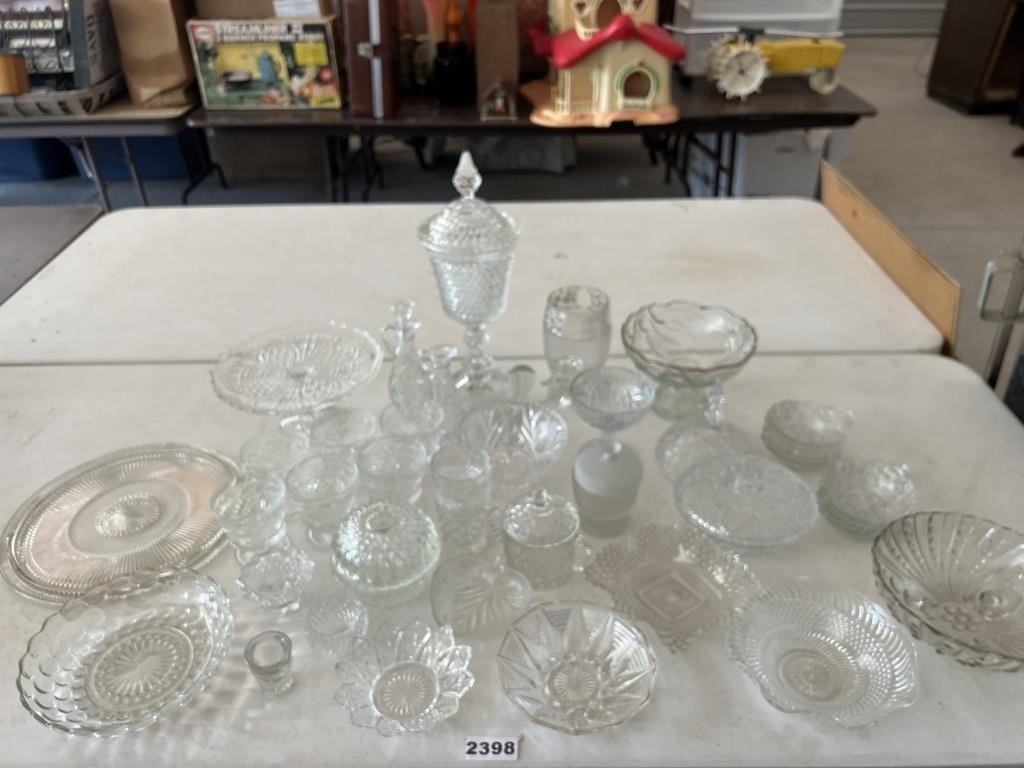 Large Lot of Cut/Pressed Glass