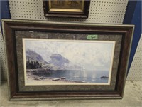 Large framed artist signed print of sailing s