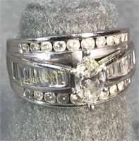 14kt Gold & Diamond Wedding Ring sz 7