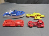 Lot of Vintage Plastic Cars Boats and Planes