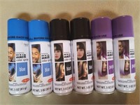 6 Temporary Color Hair Sprays, Full
