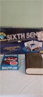 Vintage Sixth Sense Game, Dominoes and Shuttles