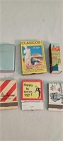 Vintage Zippo and Assorted Matchbooks