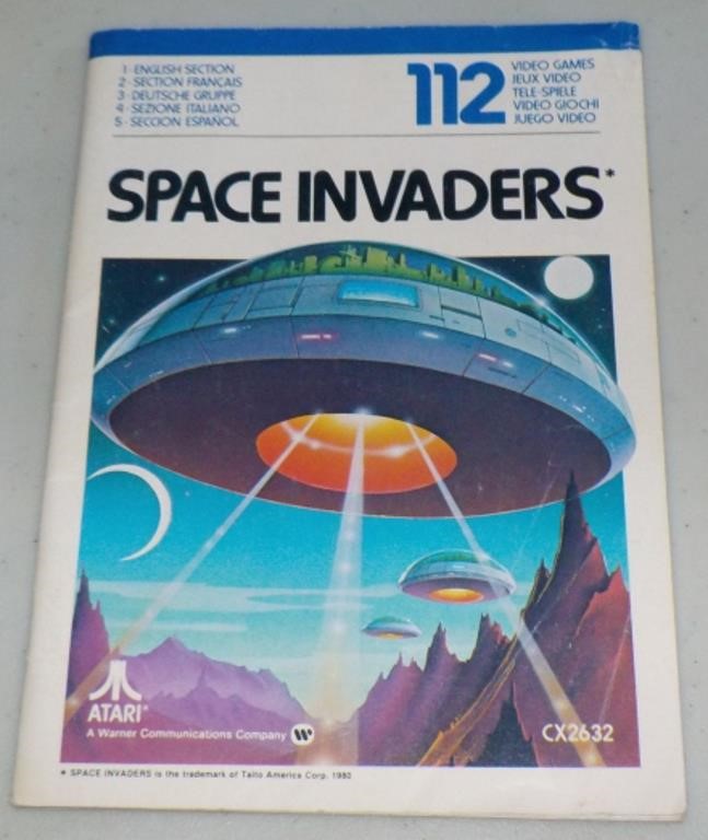 Atari Space Invaders Instruction Book