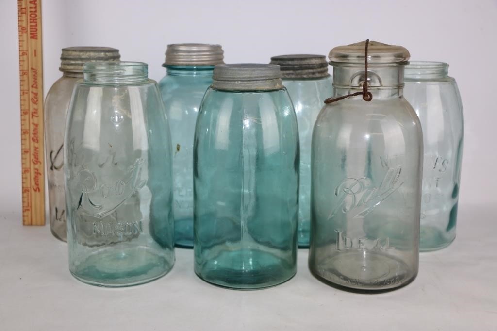 Lot of Old Canning Jars-Ball, Kerr and More