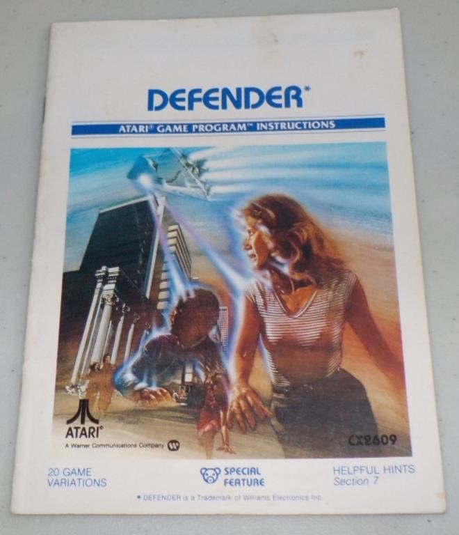 Atari Defender Instruction Book