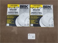 2 BRK Smoke & Carbon Monoxide Alarms (Wired)