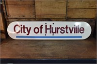 City Of Hurstville Fibreglass Rare Red On White