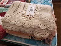 Crocheted Afghan, Cotton Throws