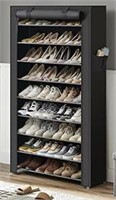 10 TEIR SHOE RACK WITH DUST COVER / MODEL
