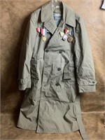 Military Issue Size 38L Trench Coat with