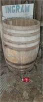 Old wood keg.