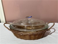 Vintage Casserole Dish With Caddy