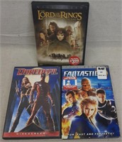 C12) 3 DVDs Movies Action Sci-Fi Fantastic 4