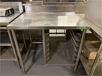 Stainless Steel Work Table With 6 Pan Rack