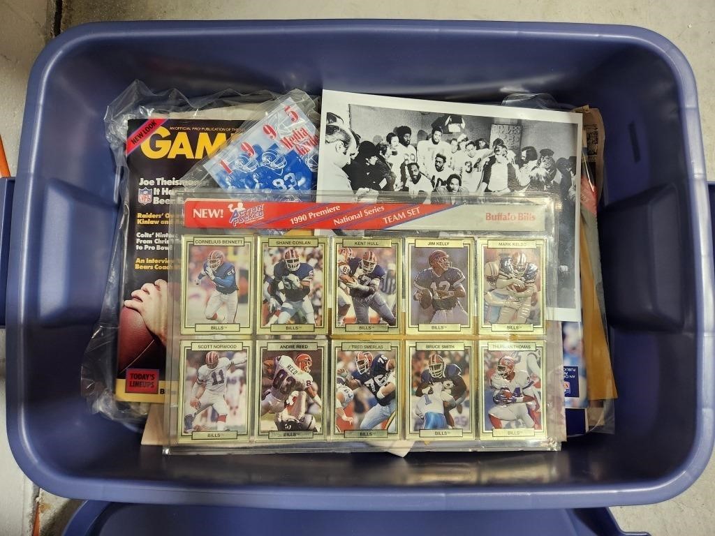 Bin of Buffalo Bills Newspapers/Memorabilia