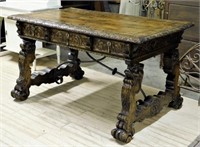 Spanish Renaissance Walnut Writing Table.