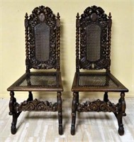 Superb Barley Twist Cromwellian Style Chairs.