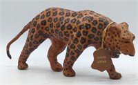 (DD) Leopard. Genuine Leather. 14 x 6 inch