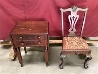 Antique Empire Mahogany Drop Leaf Table & Antique