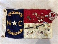 Small NC Flag & Misc Pins