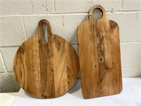 Acacia wood charcuterie board set of 2