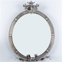 GOOD FRENCH SILVER PLATED MIRROR