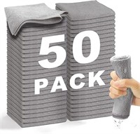 (N) WEAWE Microfiber Cleaning Cloth - Gray 50-Pack