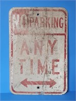 VTG HEAVY STEEL- NO PARKING ANYTIME SIGN