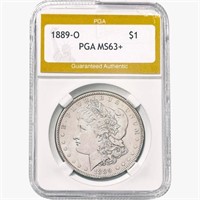 1889-O Morgan Silver Dollar PGA MS63+