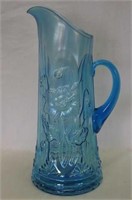 Oriental Poppy tankard water pitcher - sapphire