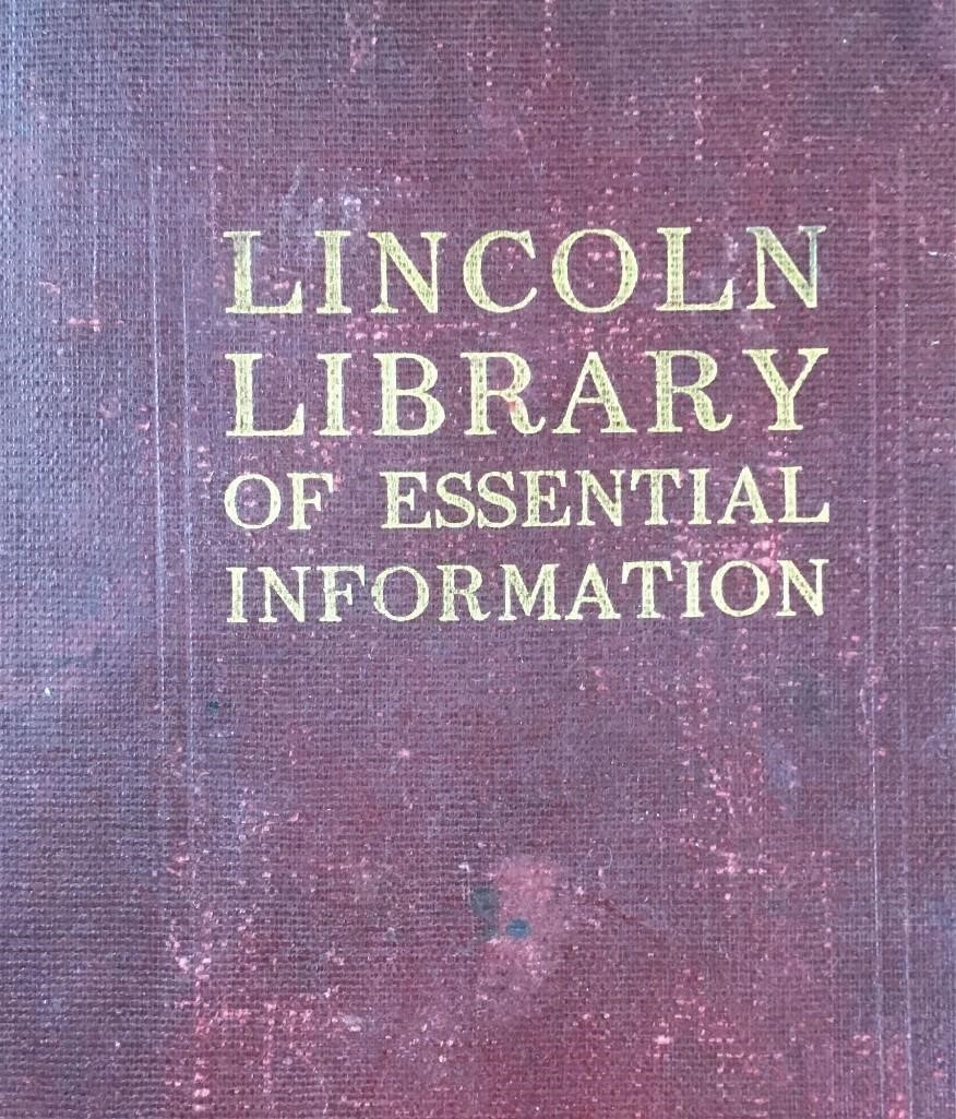 Vintage Lincoln Library Of Essential Information 1