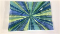 Signed Higgins Fused Glass Riviera Small Tray