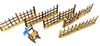 Wood Fence Model Set With Rocking Chair