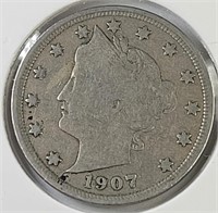 1907 USA Liberty "V" Nickel