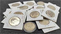 (20) 40% Silver Kennedy Half Dollars AU/BU