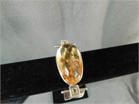 Citrine gemstone Cuff 925 Sterling bracelet