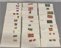 30 Envelopes Of Vintage Stamps