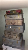 Vintage Suitcases (6 piece set)
