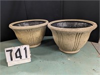 Pair of Composition Planters