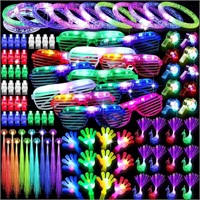 122 PCS Glow In The Dark Party Supplies Light Up