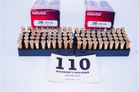 100 ROUNDS OF BLACK HILLS AMMO 125GR 38SPL JHP +P