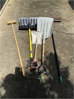 Shovels and broom