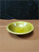 Green McCoy bowl approx 13 inches diameter