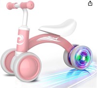 Colorful Lighting Baby Balance Bike Toy - Pink