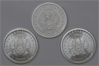 3 - Silver 1ozt Rounds (3ozt TW)