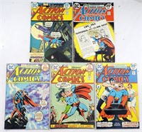 (5) VINTAGE DC 20 CENT ACTION COMICS